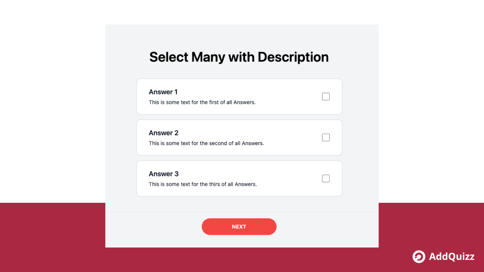 Quiz Builder UI